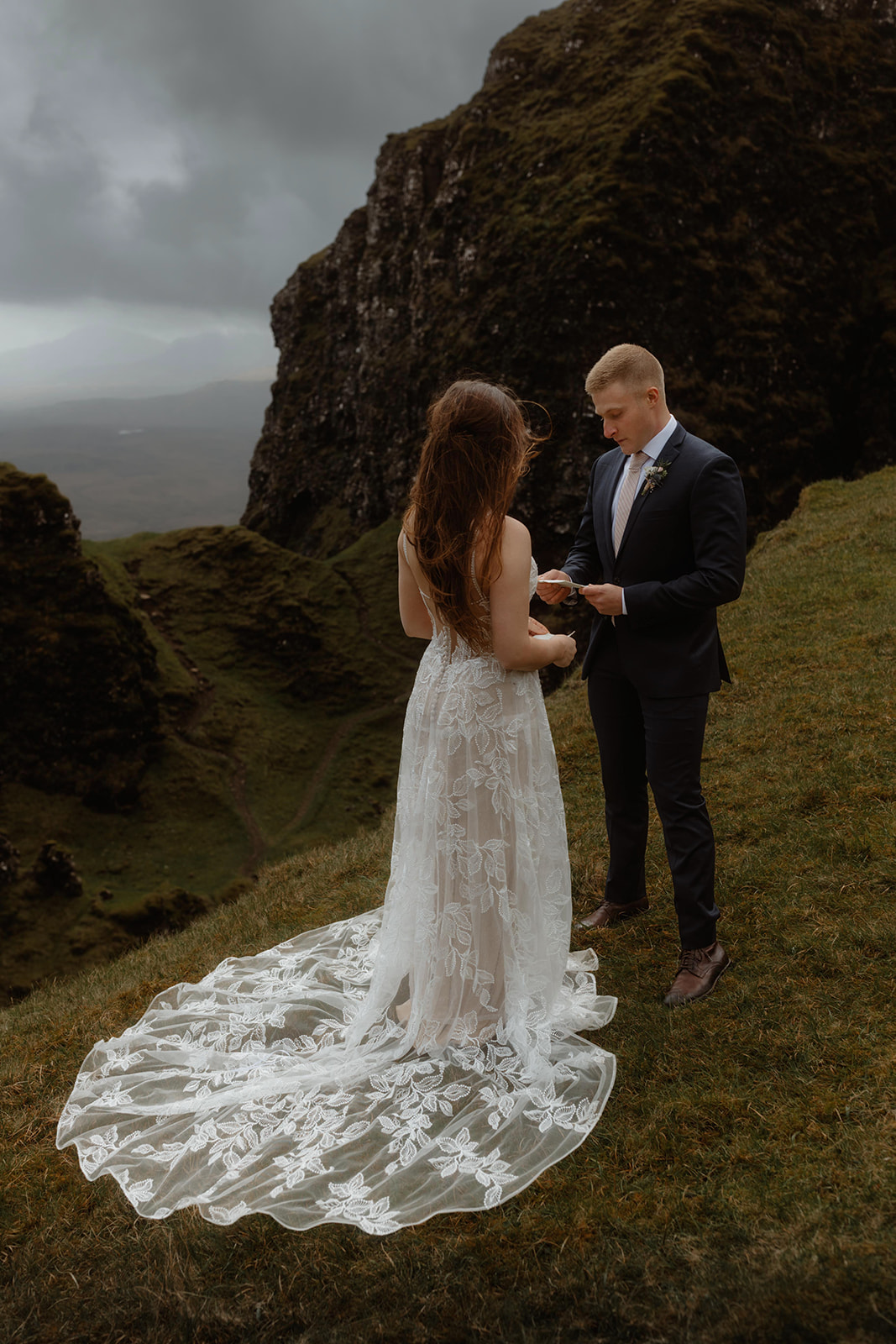 Emma and Matthew shared their vows to each other during their Isle of Skye elopement ceremony