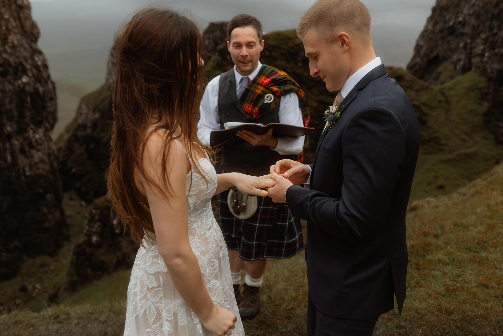 Emma and Matthew shared their vows to each other during their Isle of Skye elopement ceremony