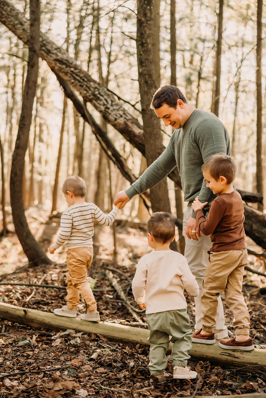 Nature-loving family cherishing moments in the Ottawa Forest