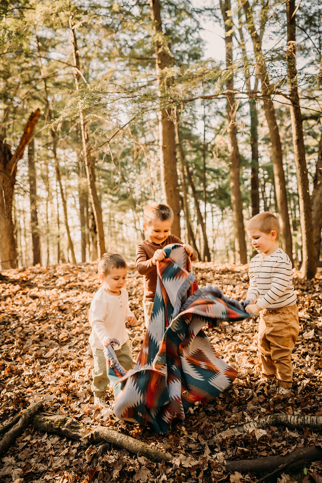 Scenic Ottawa Forest provides a magical backdrop for a family shoot