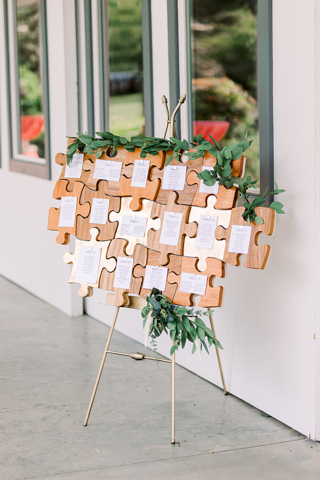 Unique puzzle wedding seating chart