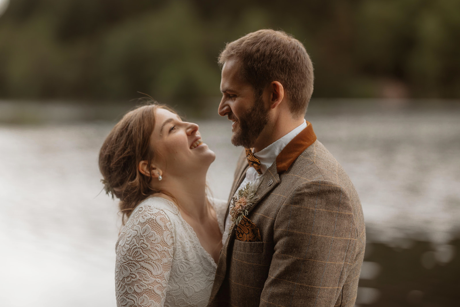 Holly and James enjoyed the views from the Jetty of Glencoe, Isle of Skye after their Elopement ceremony
