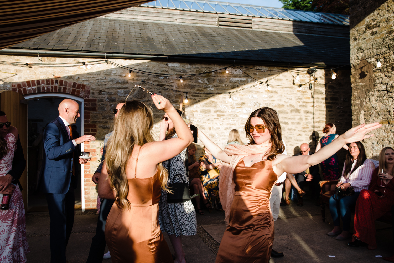 Bridesmaids dance at a wedding party