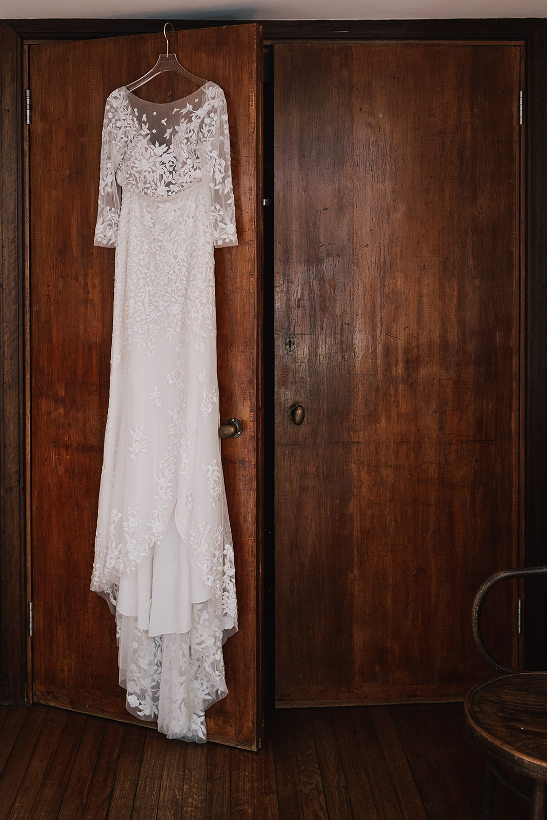 wedding dress by Hermione de Paula at The Town Hall Hotel, bethnal green