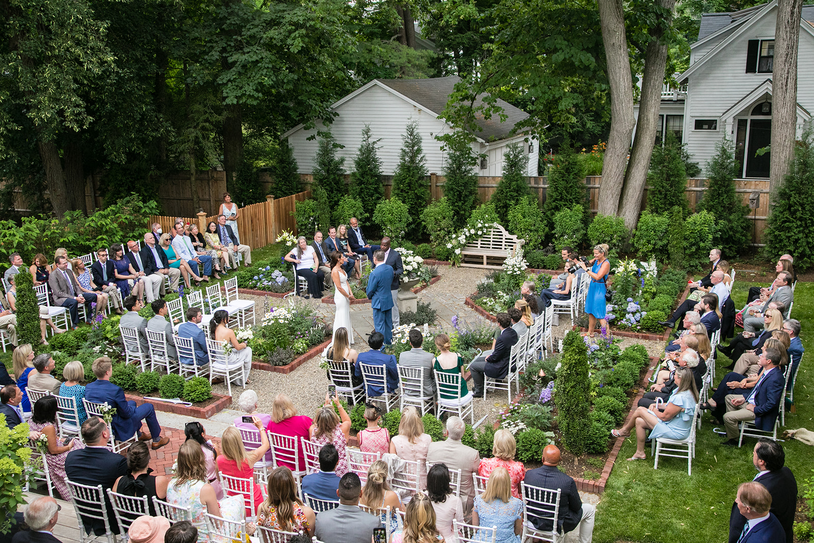 private home garden wedding concord