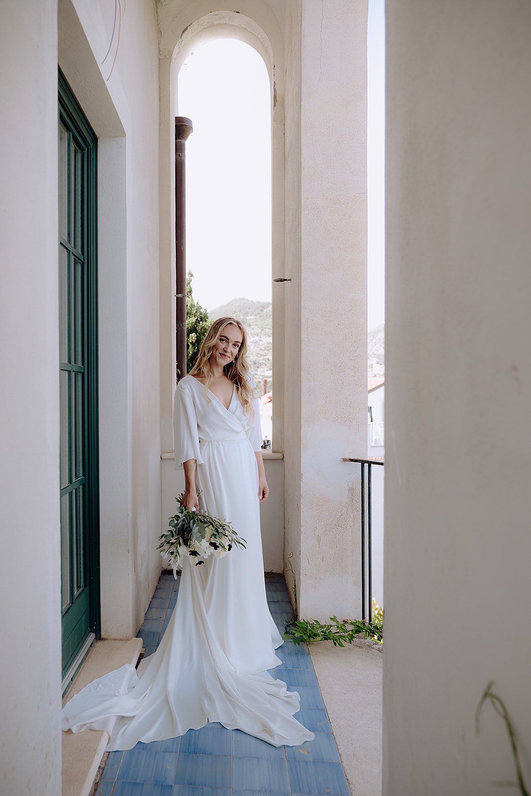 Amalfi Coast Wedding Photographer bride fine art editorial  portrait