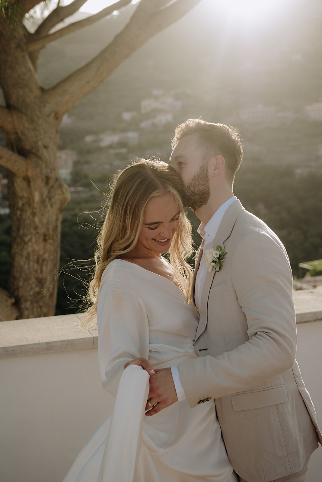 Amalfi Coast Wedding Photographer bride groom intimate portrait editorial 