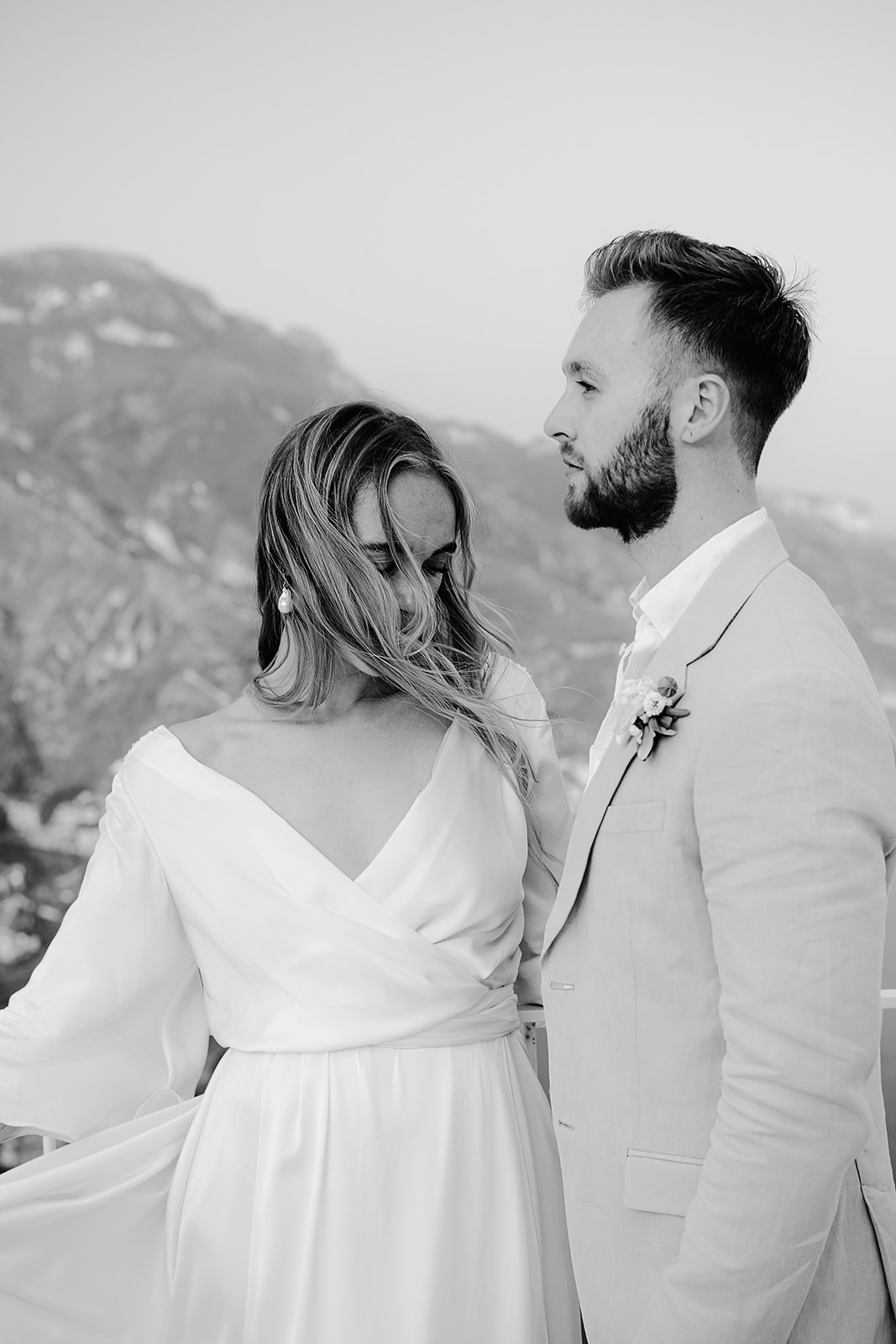 Amalfi Coast Wedding Photographer bride groom intimate portrait editorial 