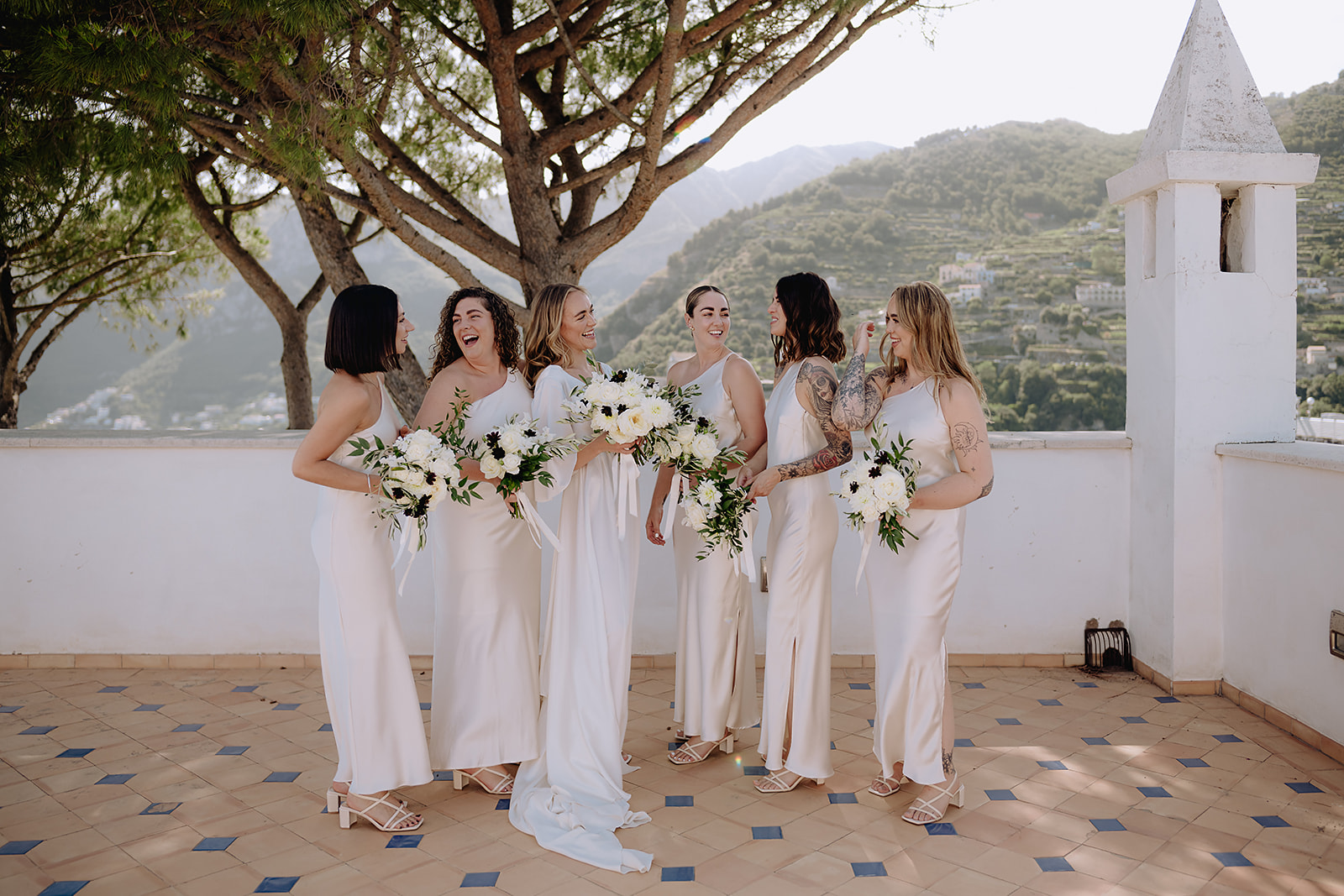Amalfi Coast Wedding Photographer editorial bridal party