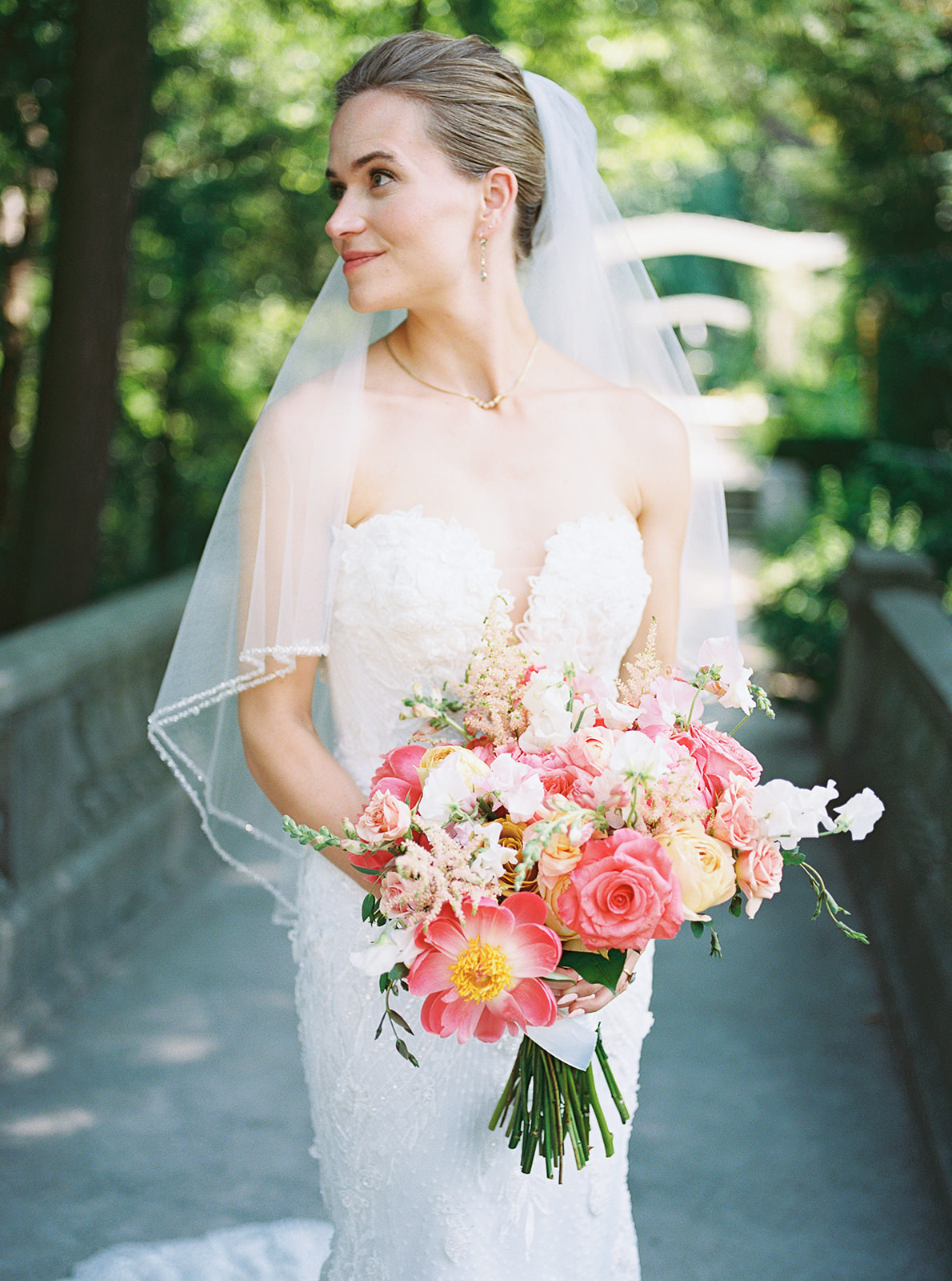 Colorful summer wedding bouquet