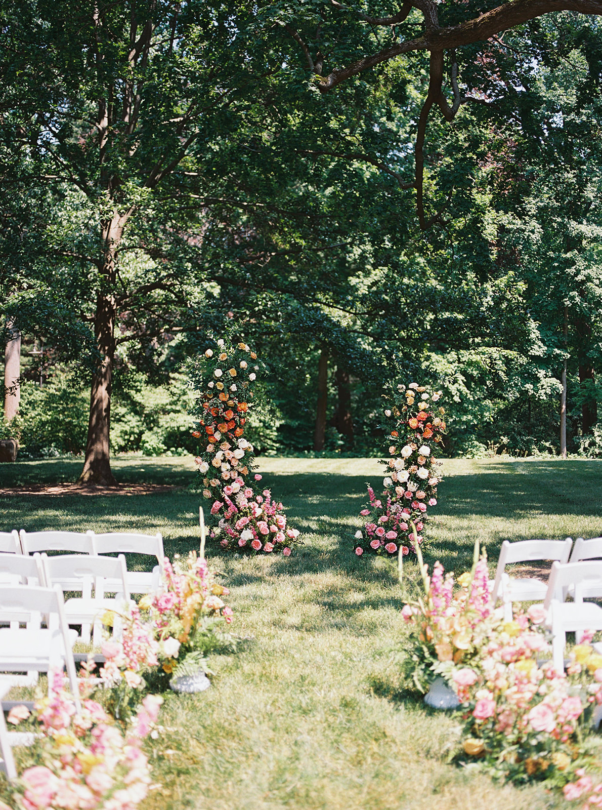 Newfields colorful summer wedding