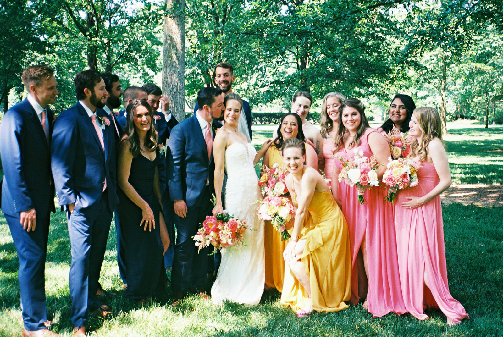Newfields colorful summer wedding