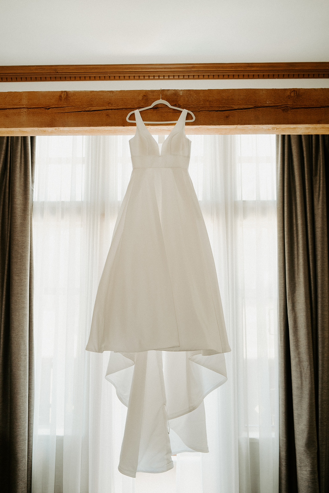 Sun Peaks Mountain Resort Wedding Photos, Dress Hanging Shot