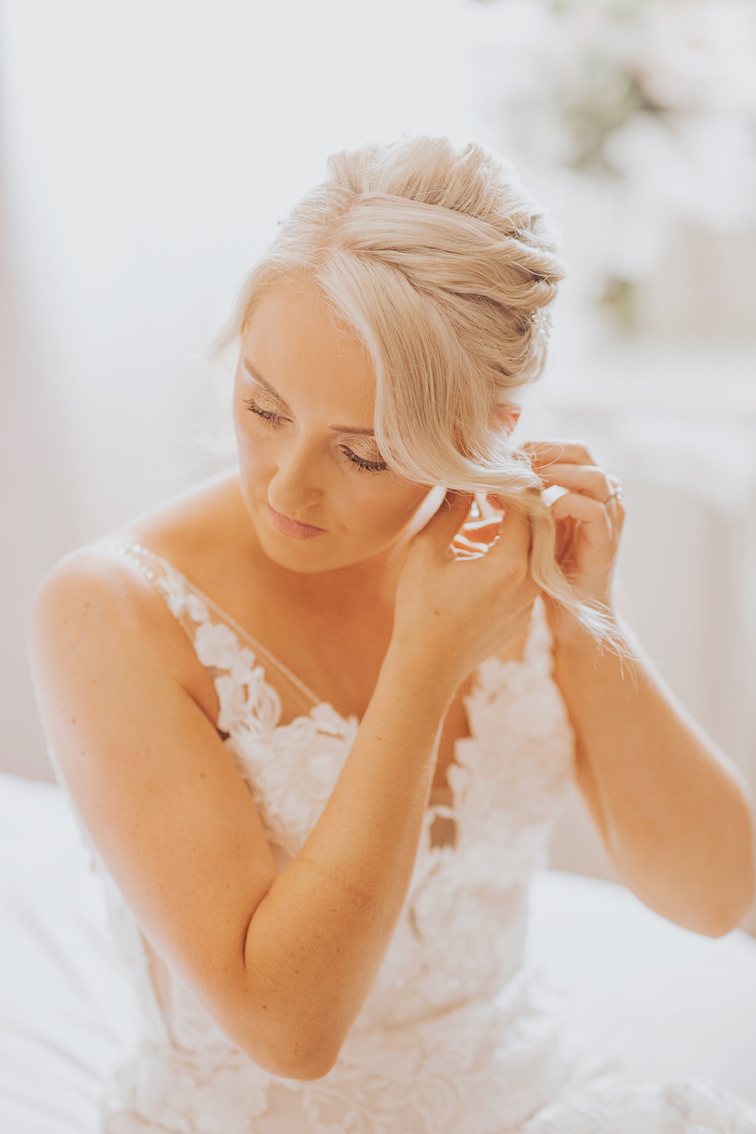 bridal prep at mulberry cottage gower