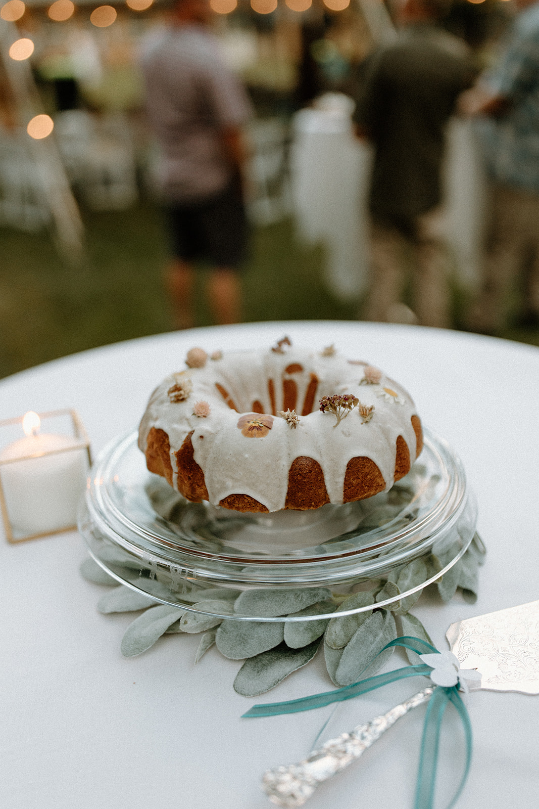 unique homemade wedding cake for backyard wedding in traverse city michigan