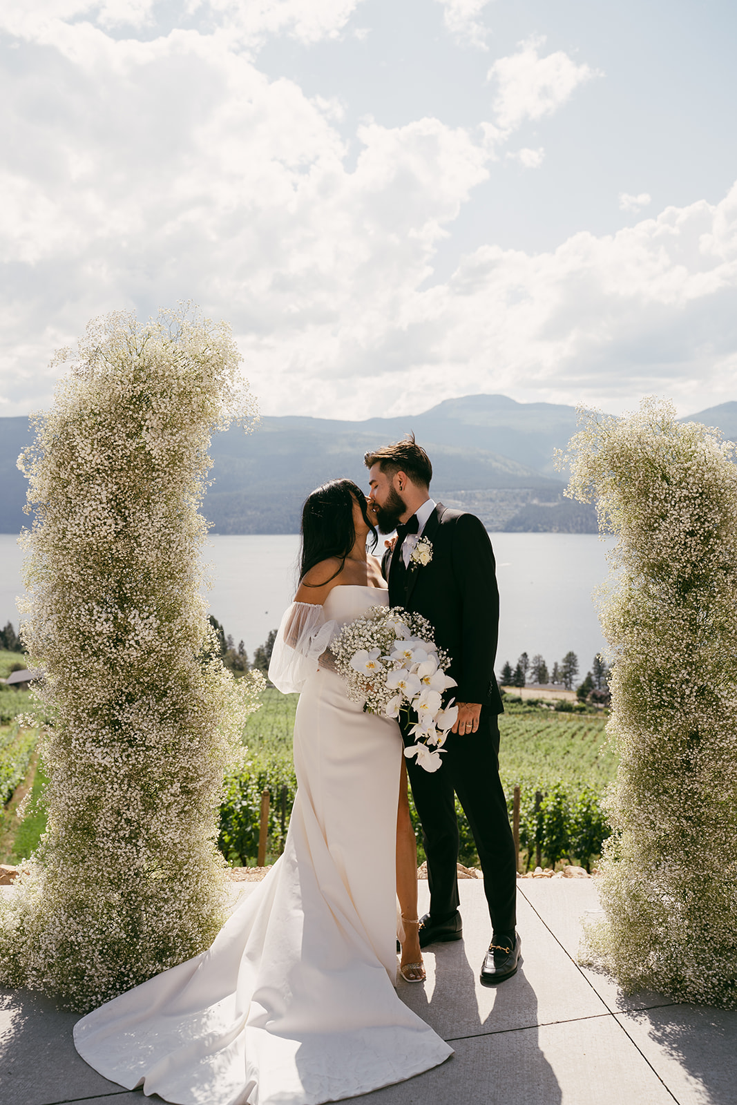 Persian Wedding Ceremony in Vineyard overlooking The Okanagan  lake