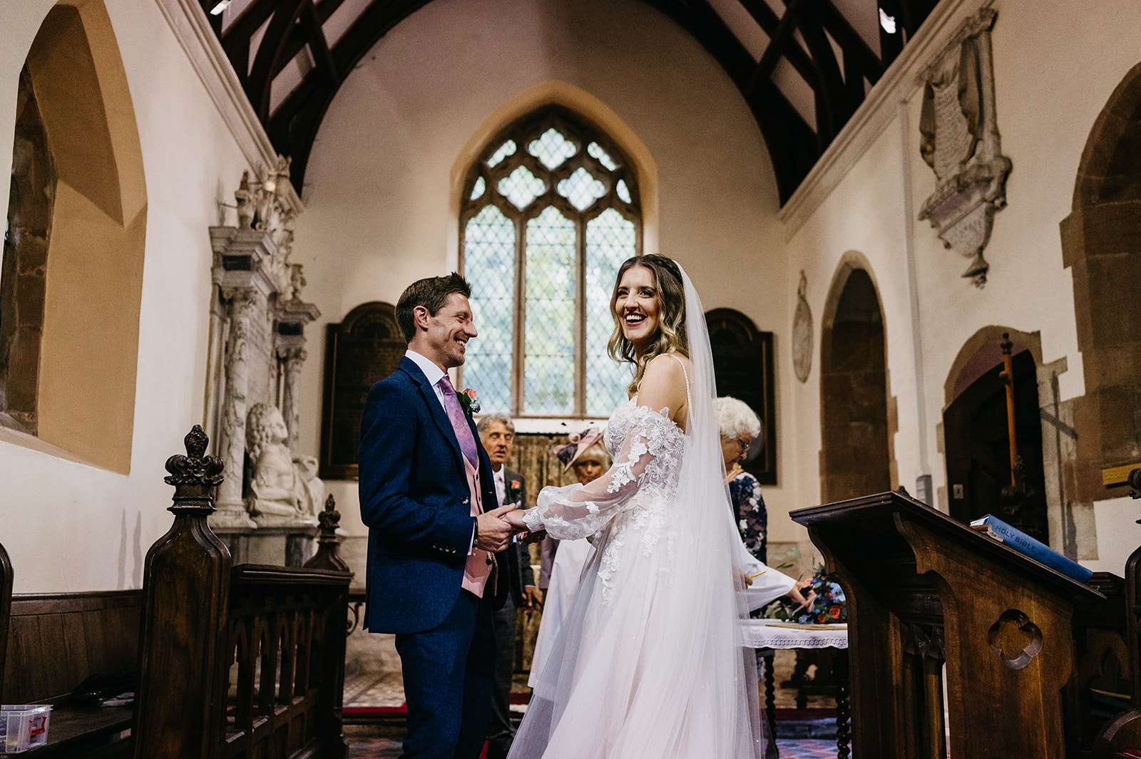 Couple get married at Birtsmorton Court church