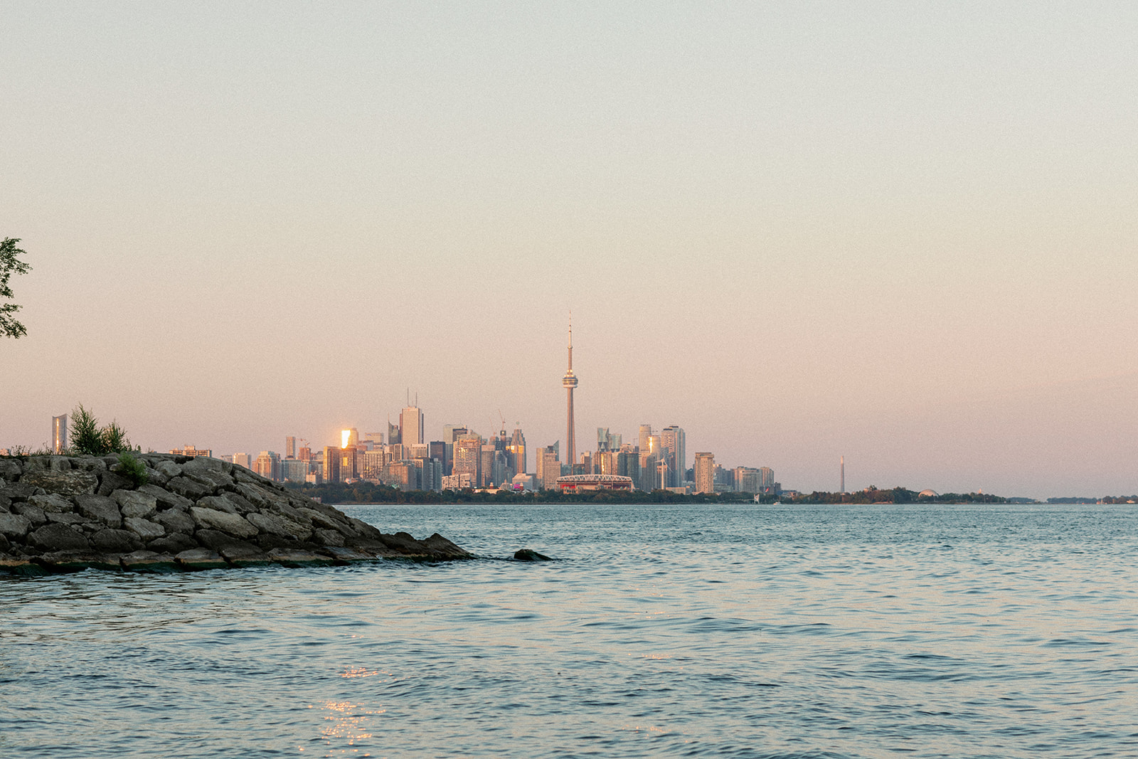 Toronto Skyline at Sunset shot from the Toronto Islands