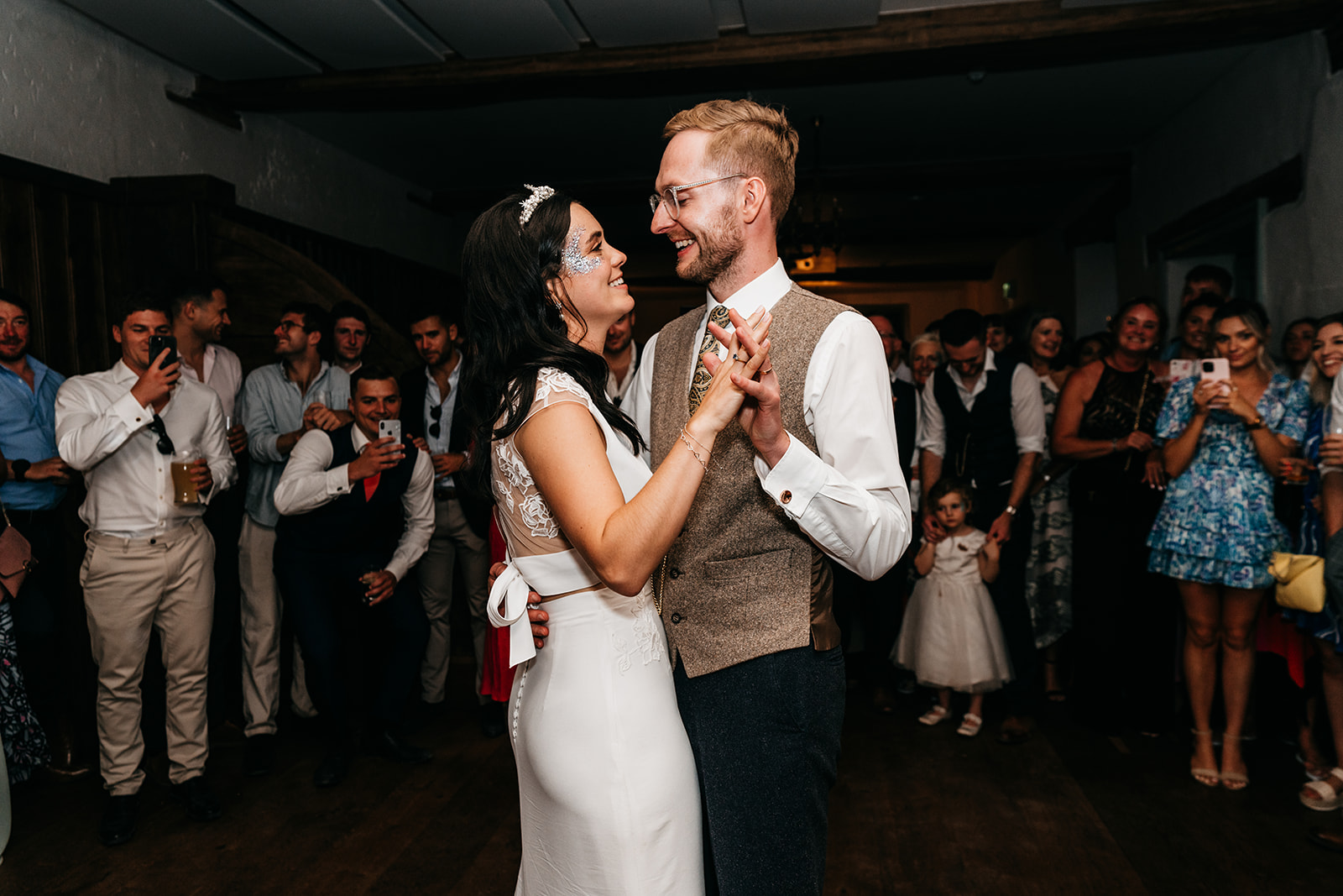 we filmed and photographed the bride and grooms first dance