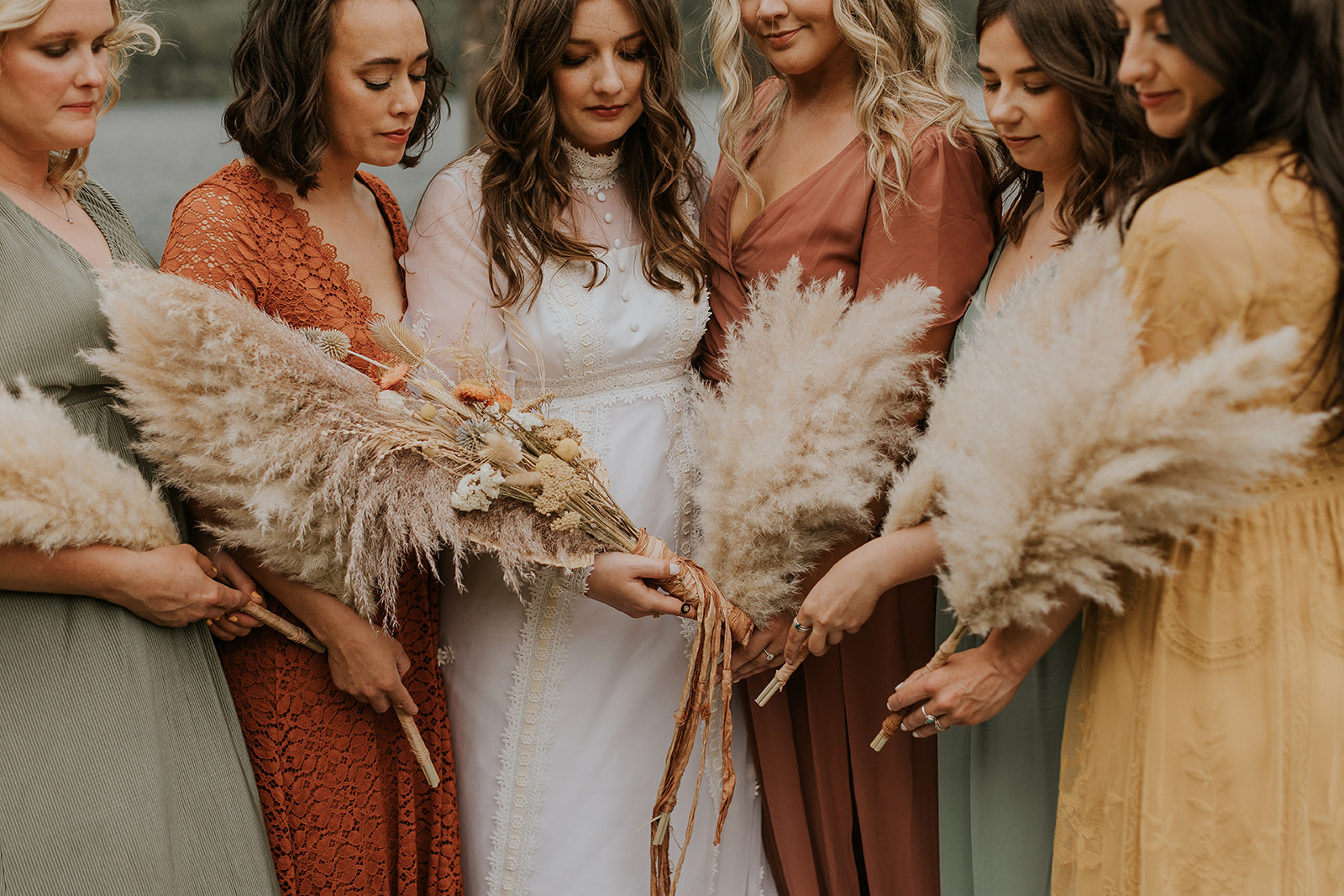70's inspired bridesmaids bouquet 