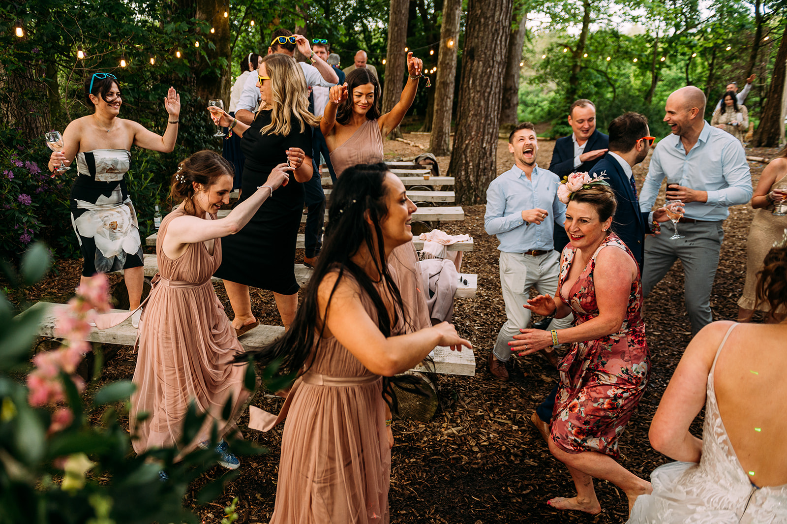 Dancing in the woods at Hobbit Hill.