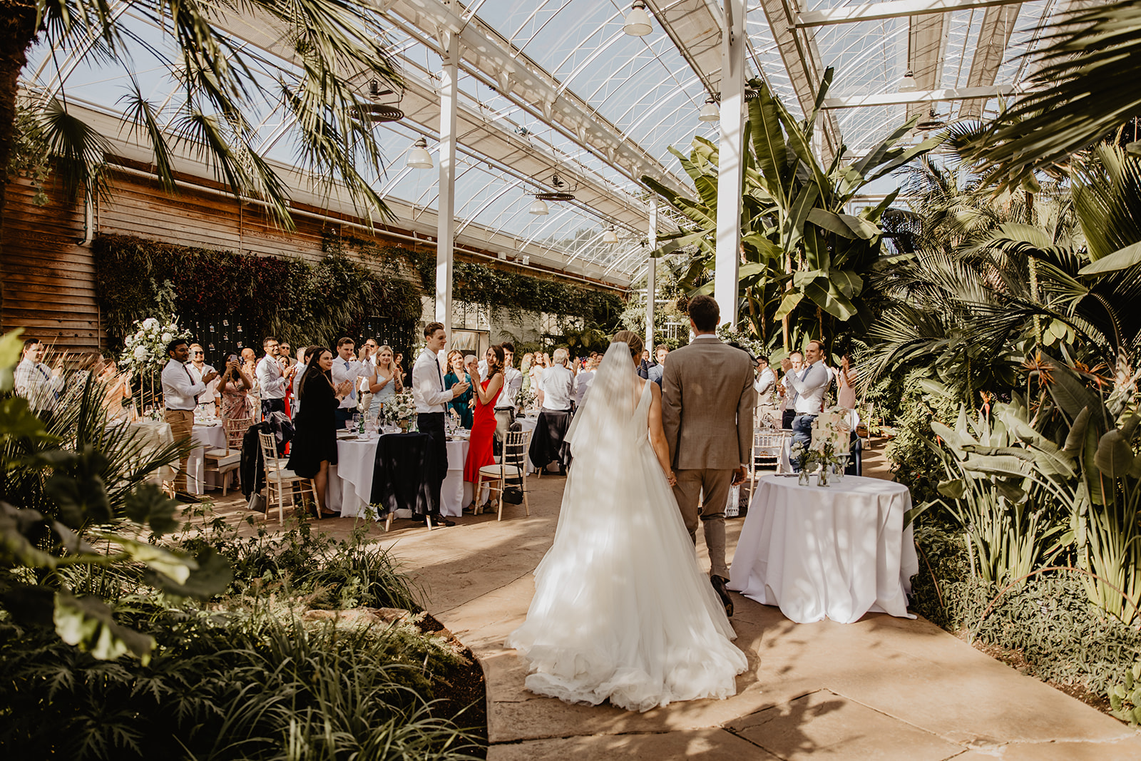 Wedding reception at a RHS Gardens Wisley Wedding. By Olive Joy Photography