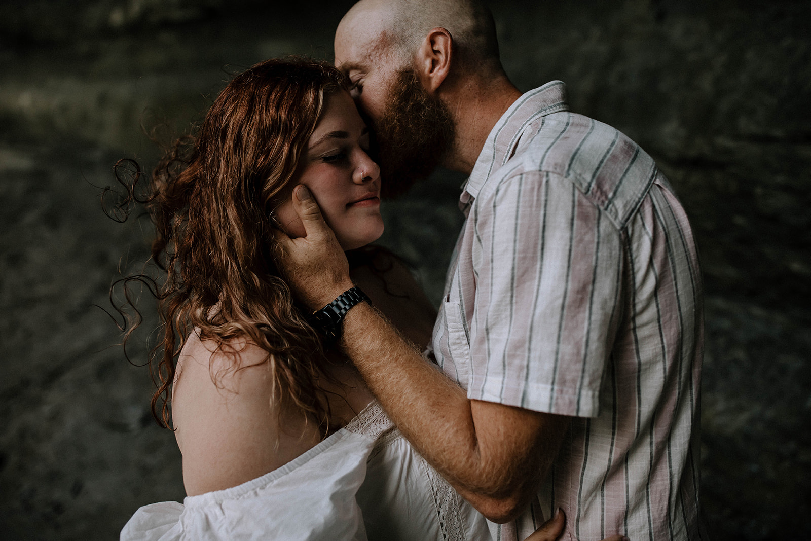 couple at Bridal falls