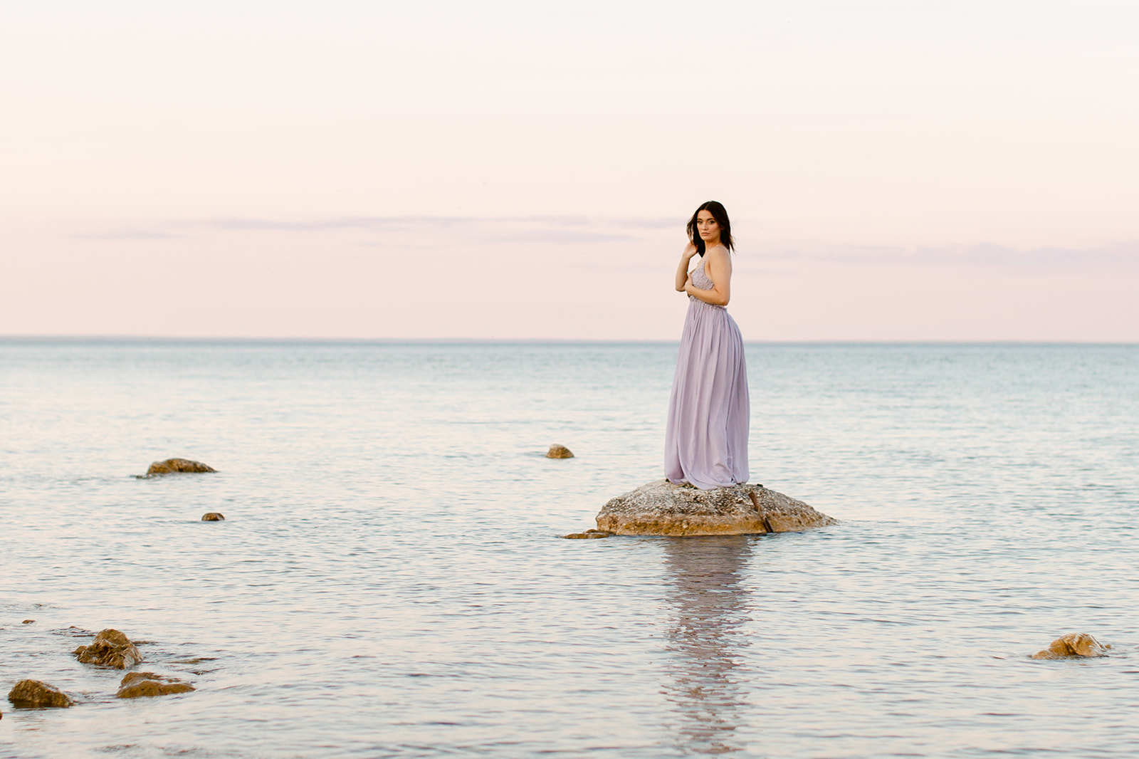 Caitlyn of the straits of mackinaw during her senior portrait session