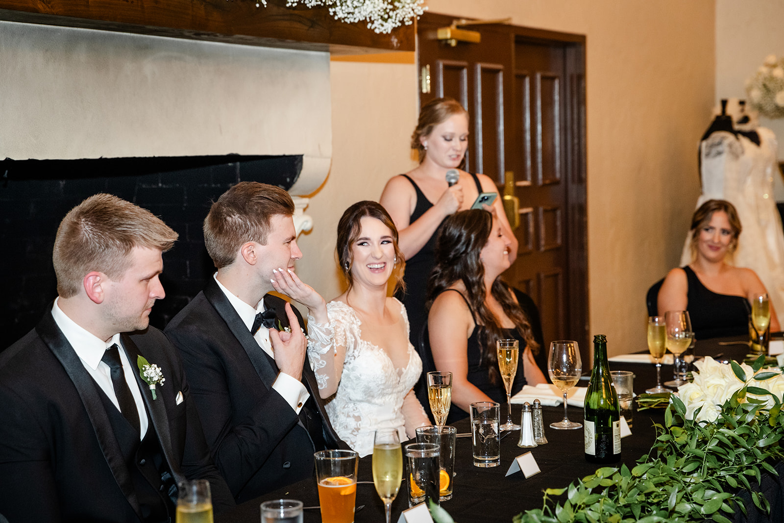 Wedding toasts at Hillcrest Country Club