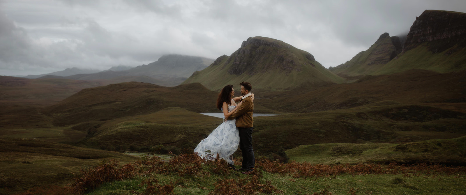 Alex and Elliot shared a romantic moment during their Isle of Skye adventure last September.