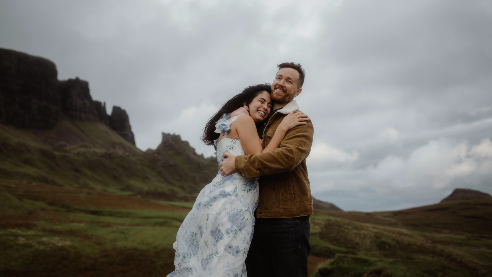 Alex and Elliot shared a romantic moment during their Isle of Skye adventure last September.