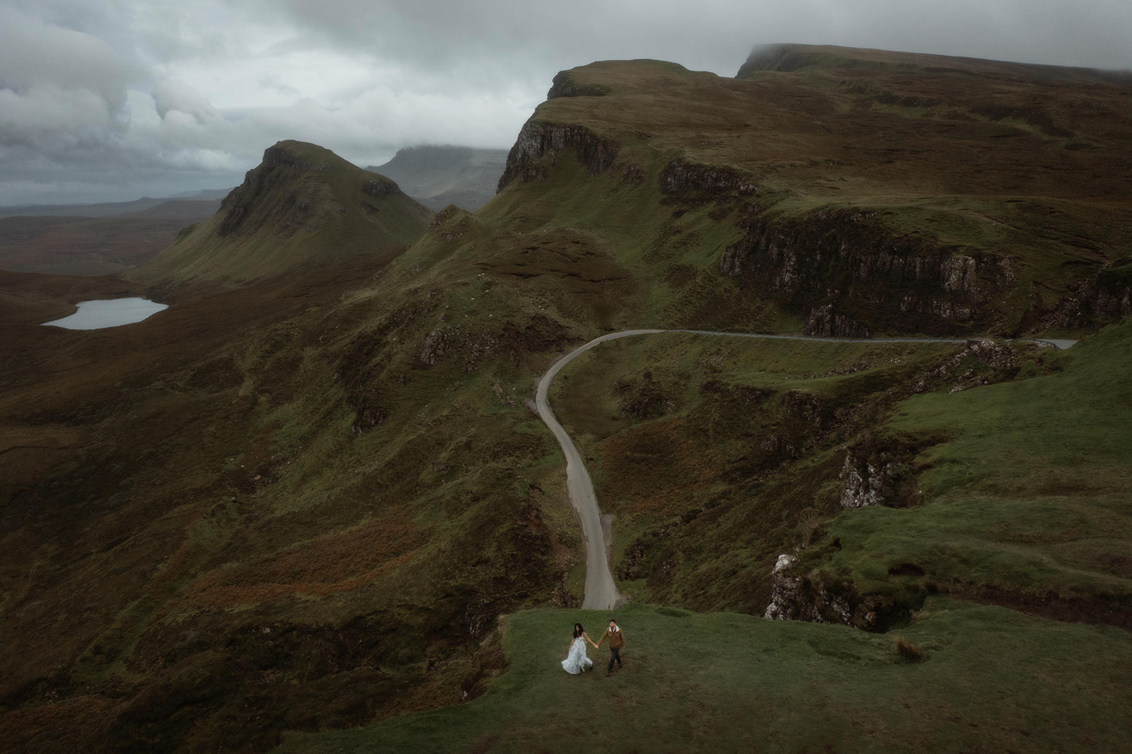 Alex and Elliot shared a romantic moment while having the beautiful Quiraing, Isle of Skye, Scotland as their backdrop