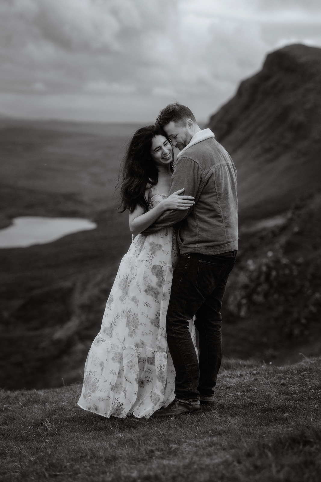 Alex and Elliot shared a romantic moment while having the majestic Quiraing, Isle of Skye, Scotland as their backdrop