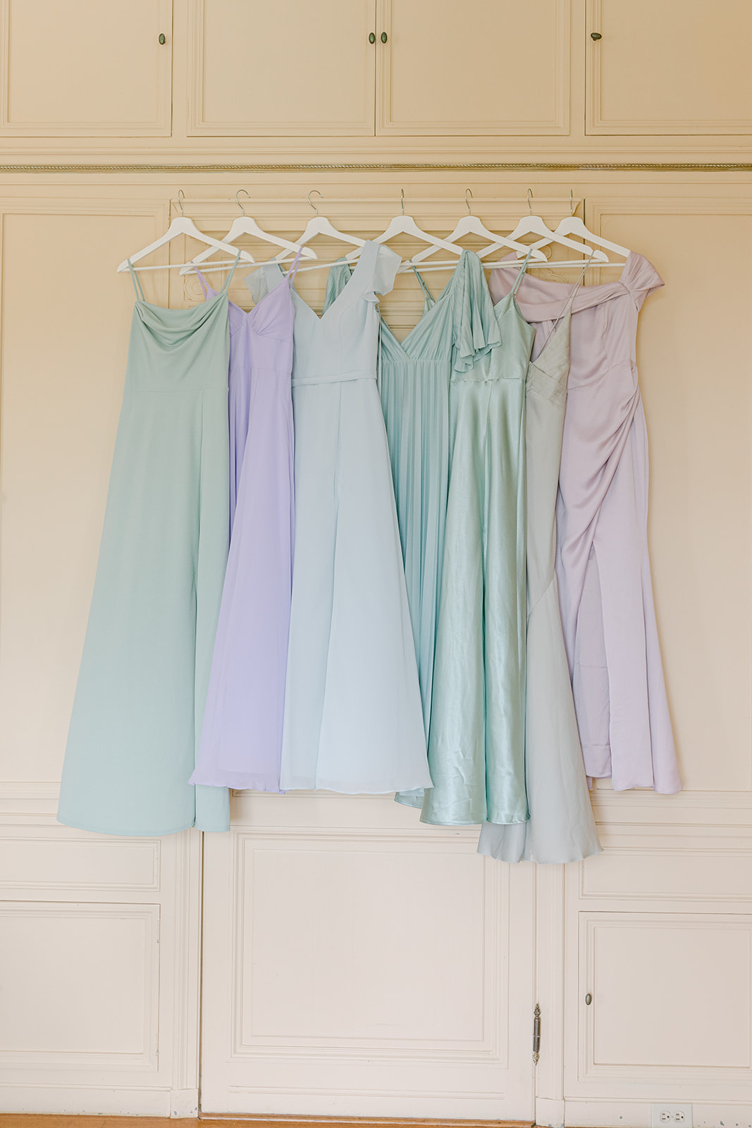 dresses hanging up at glen manor house