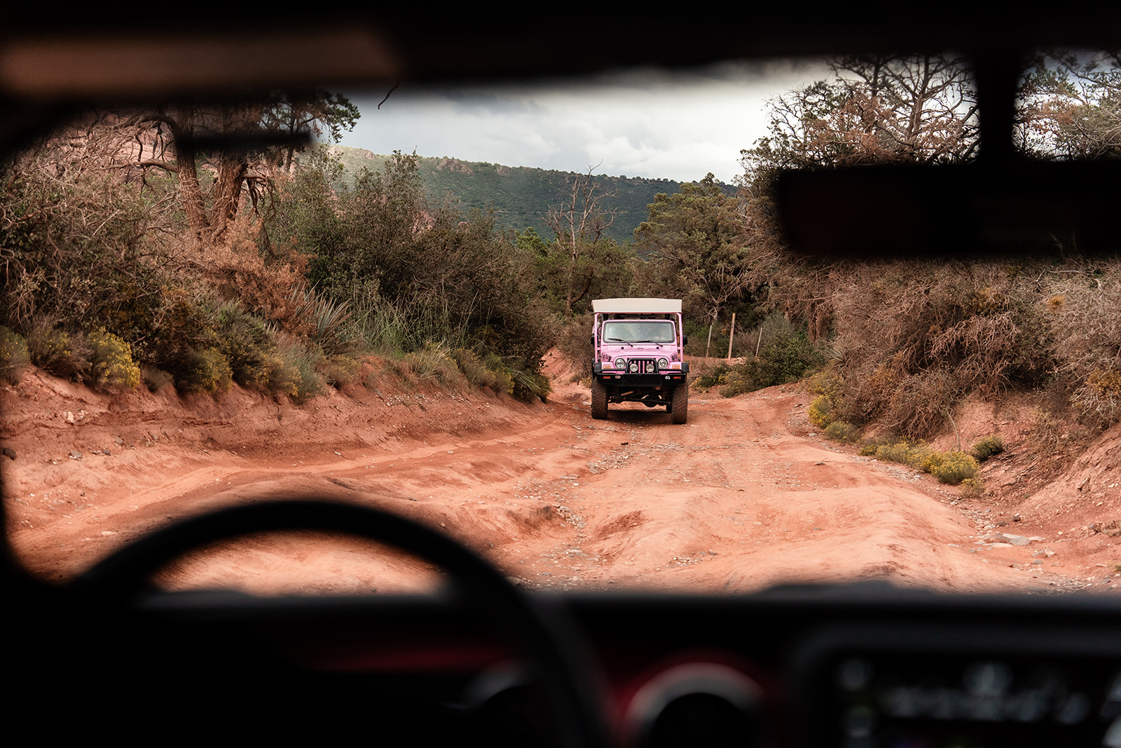 Pink Jeep elopement Sedona