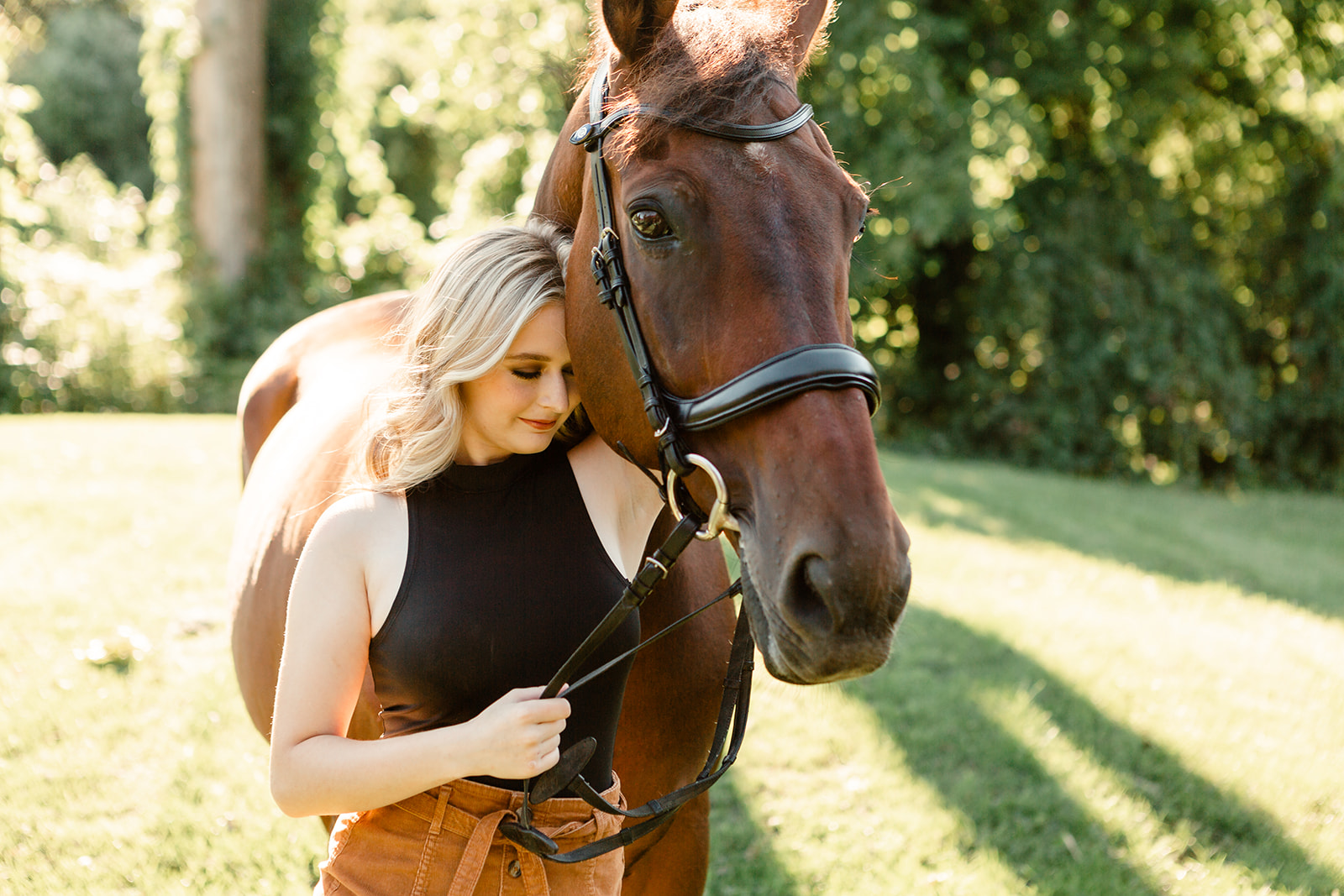 Paige with her horse, at her senior portrait session.