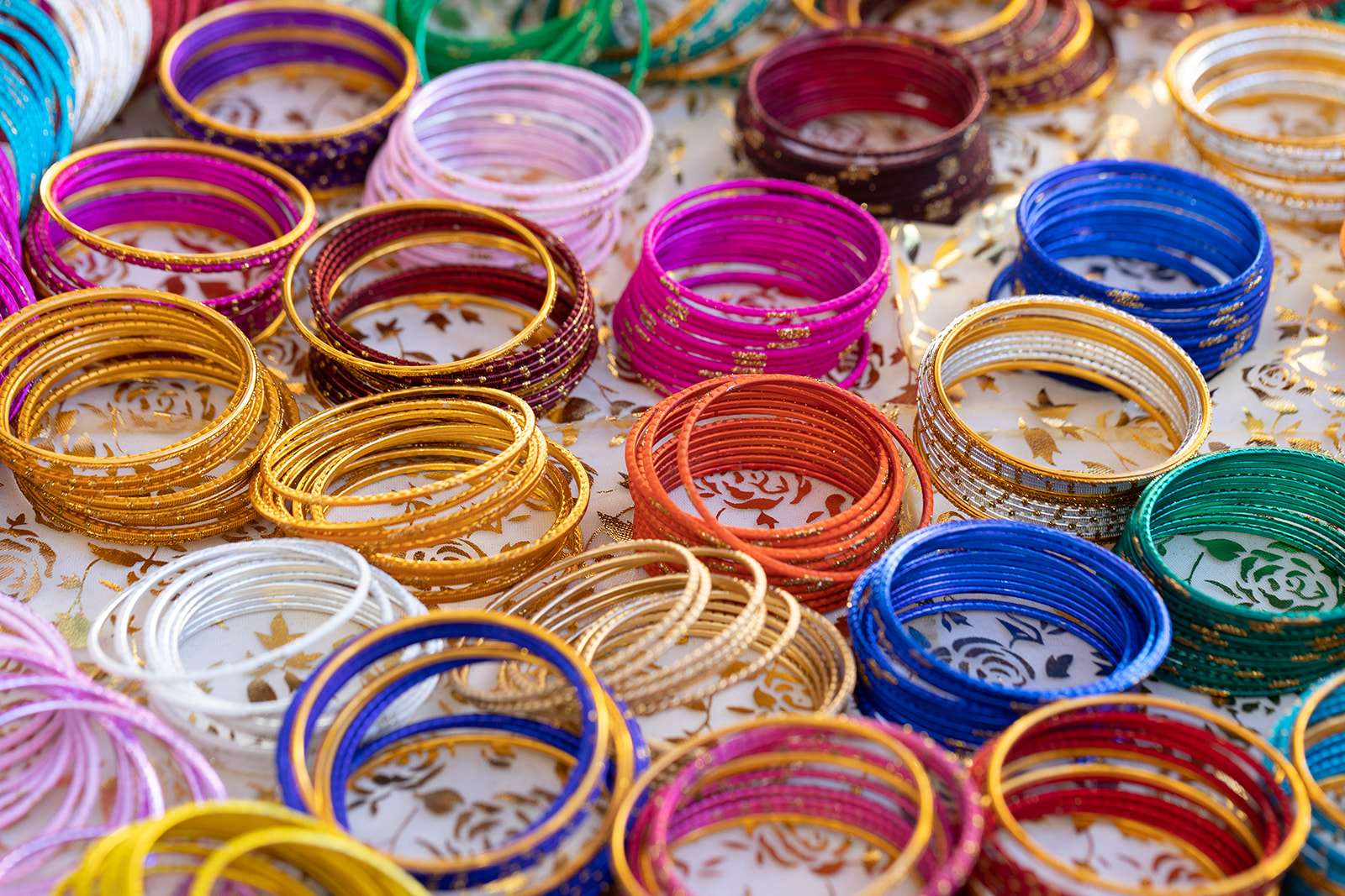 Bracelets used for an Indian wedding.