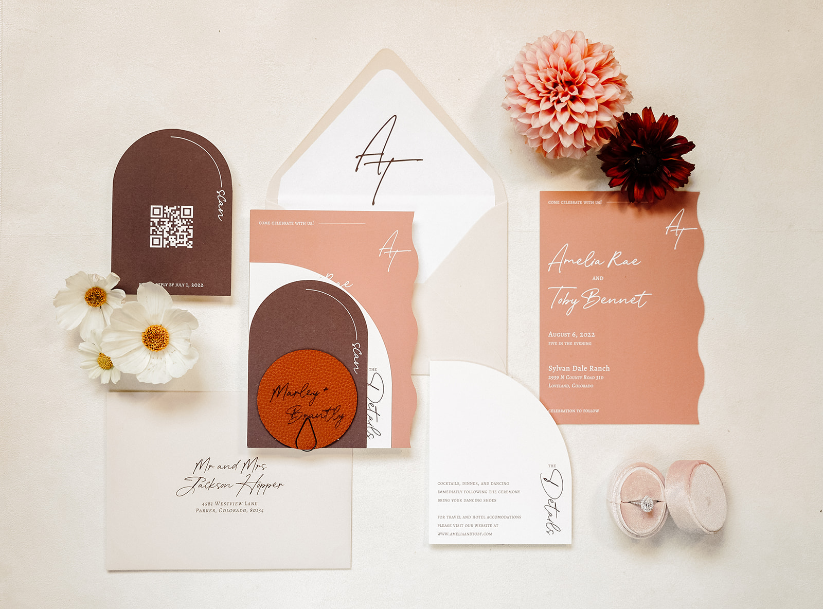 Wedding Flat Lay for Rocky Mountain Bride Styled Editorial