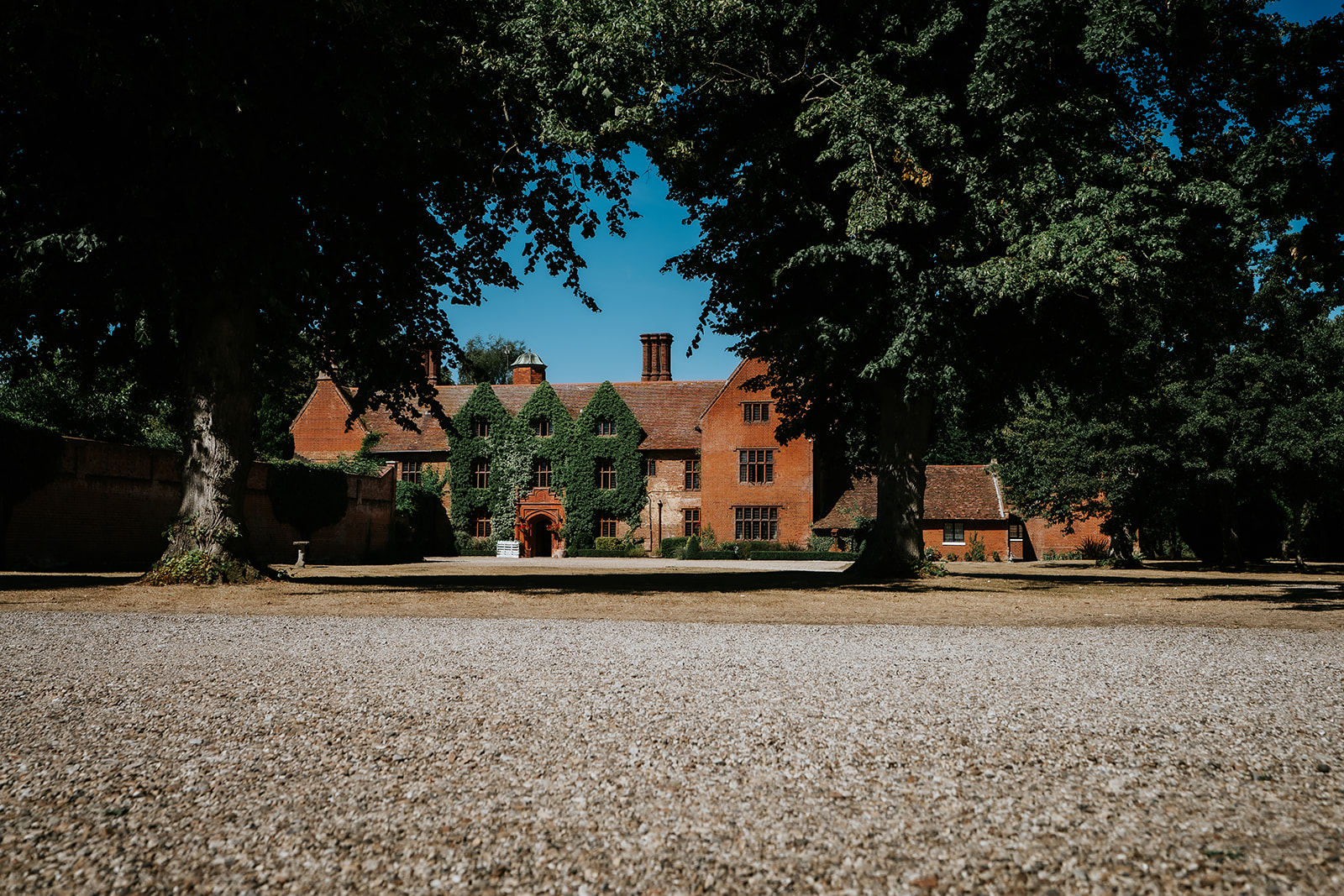 the front of Woodhall Manor wedding venue