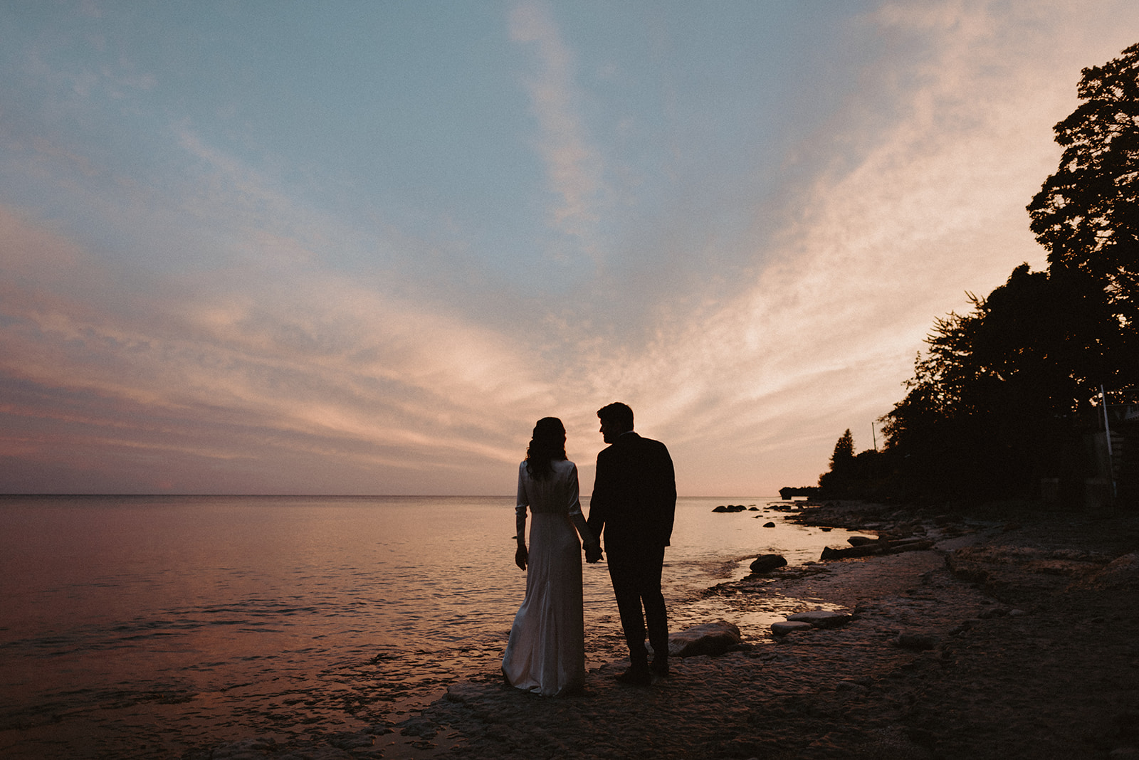 Colourful fall sunsets outside Drake Devonshire on your wedding day.