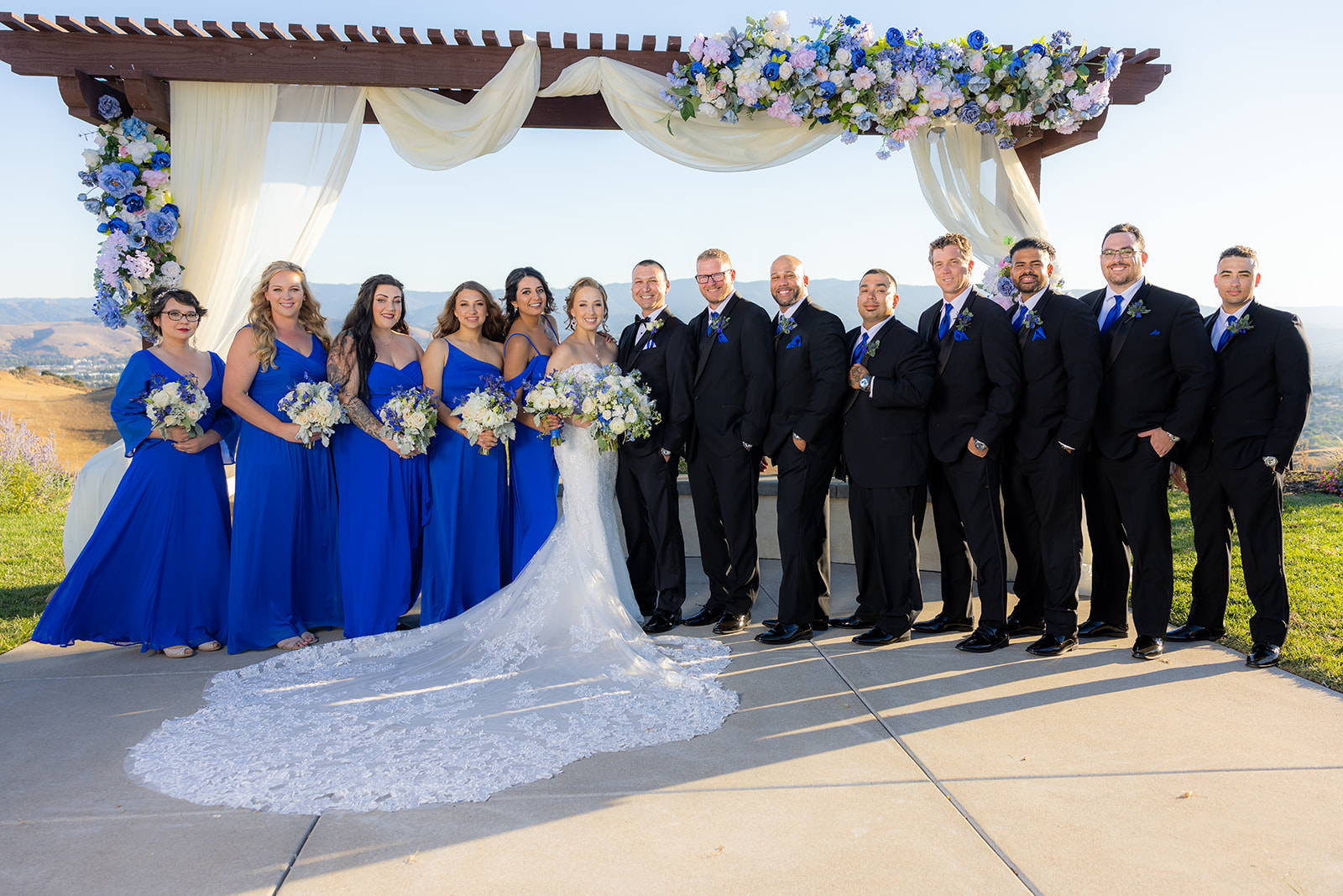 a couple at the alter with their bridal party at The Ranch at Silver Creek by Wedgewood Weddings without a first look