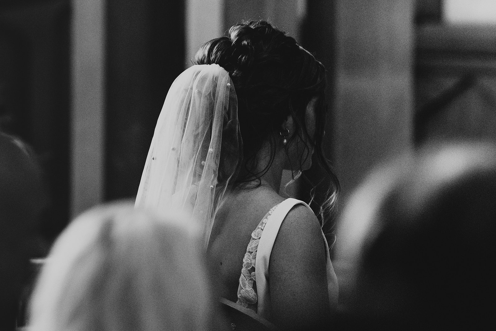 Bride standing at the altar