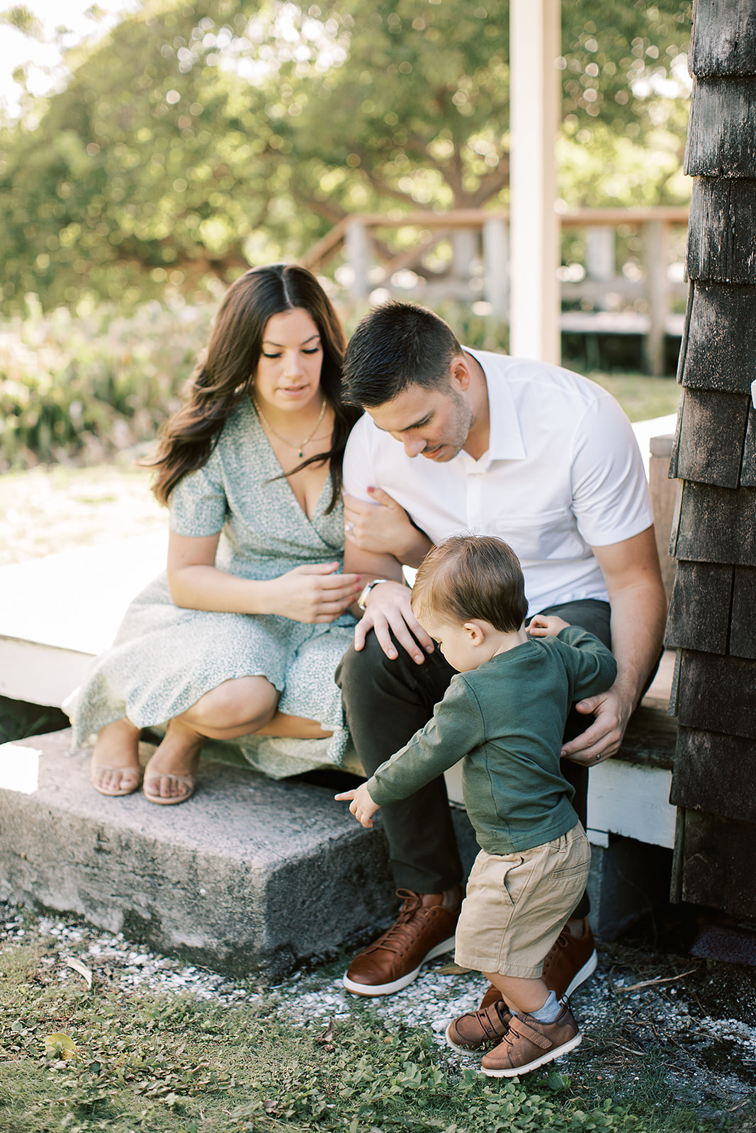a candid shot of a west palm beach family during their photography session