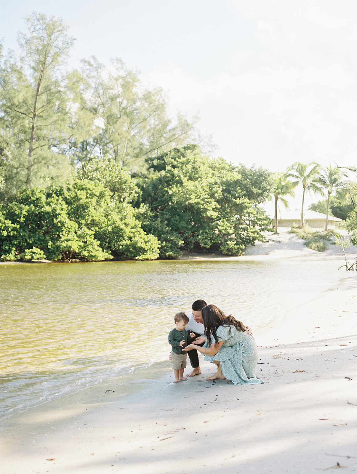 mom and son exploring at west palm beach family photo session