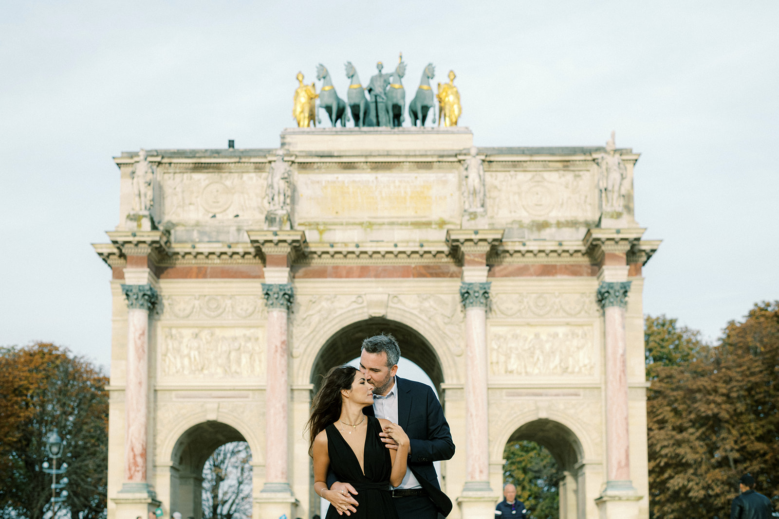 Romantic Engagement at the Louvre in Paris  