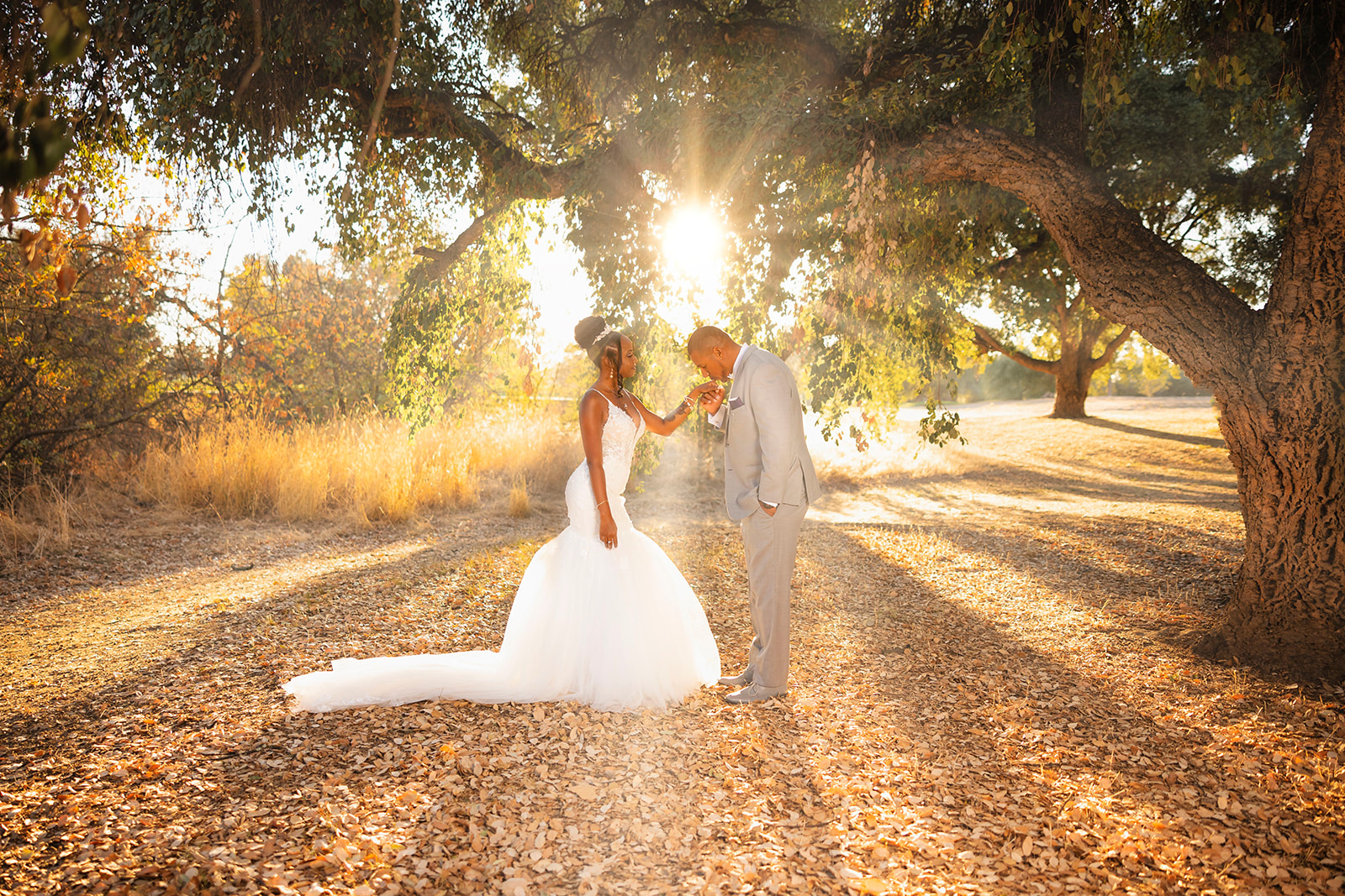 a couple posing at their post wedding couples portrait session at the pavilion at haggin oaks