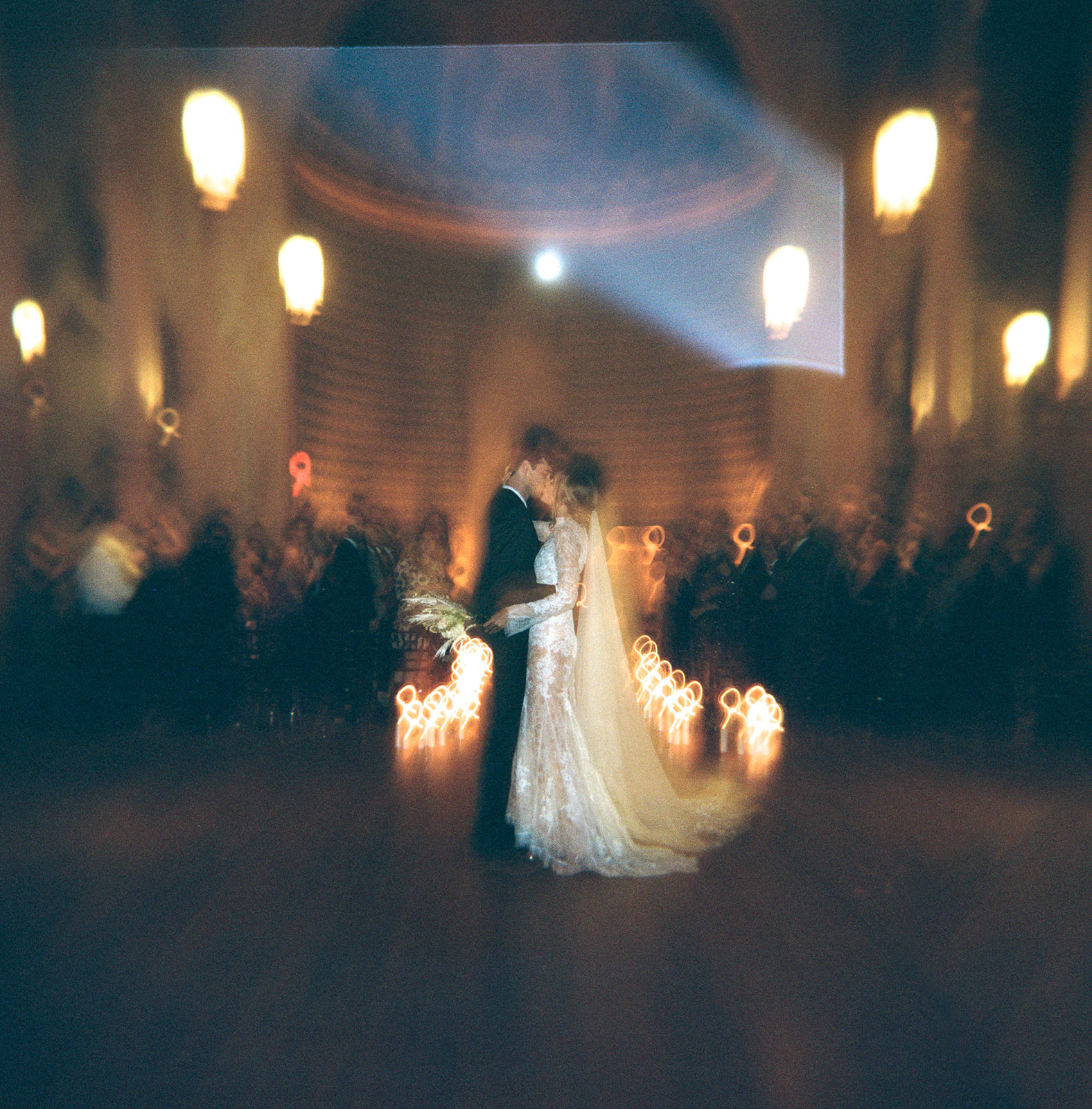 Captivating film photographs documenting the wedding celebration
