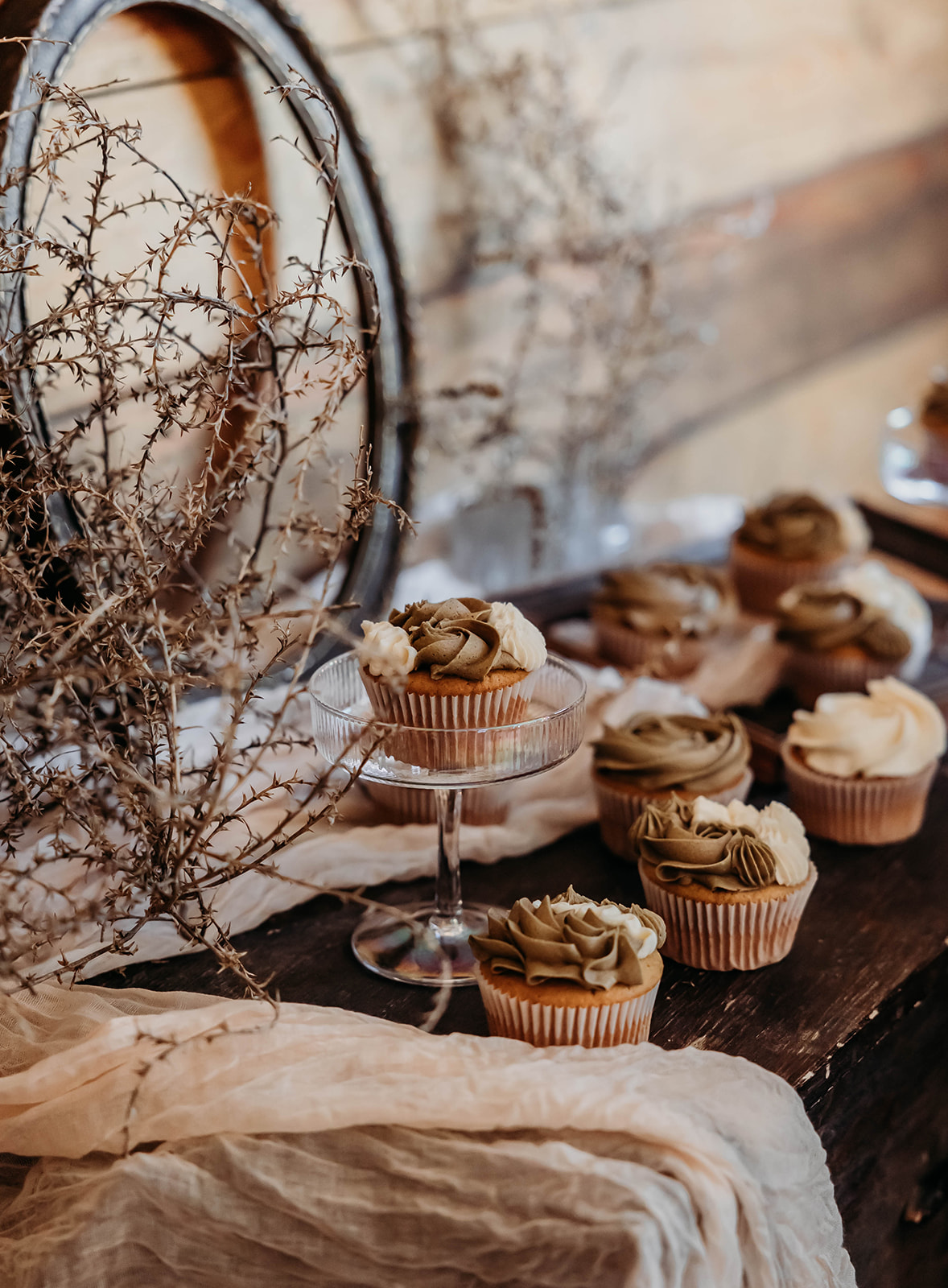 Cupcakes from tumbleweed elopement 