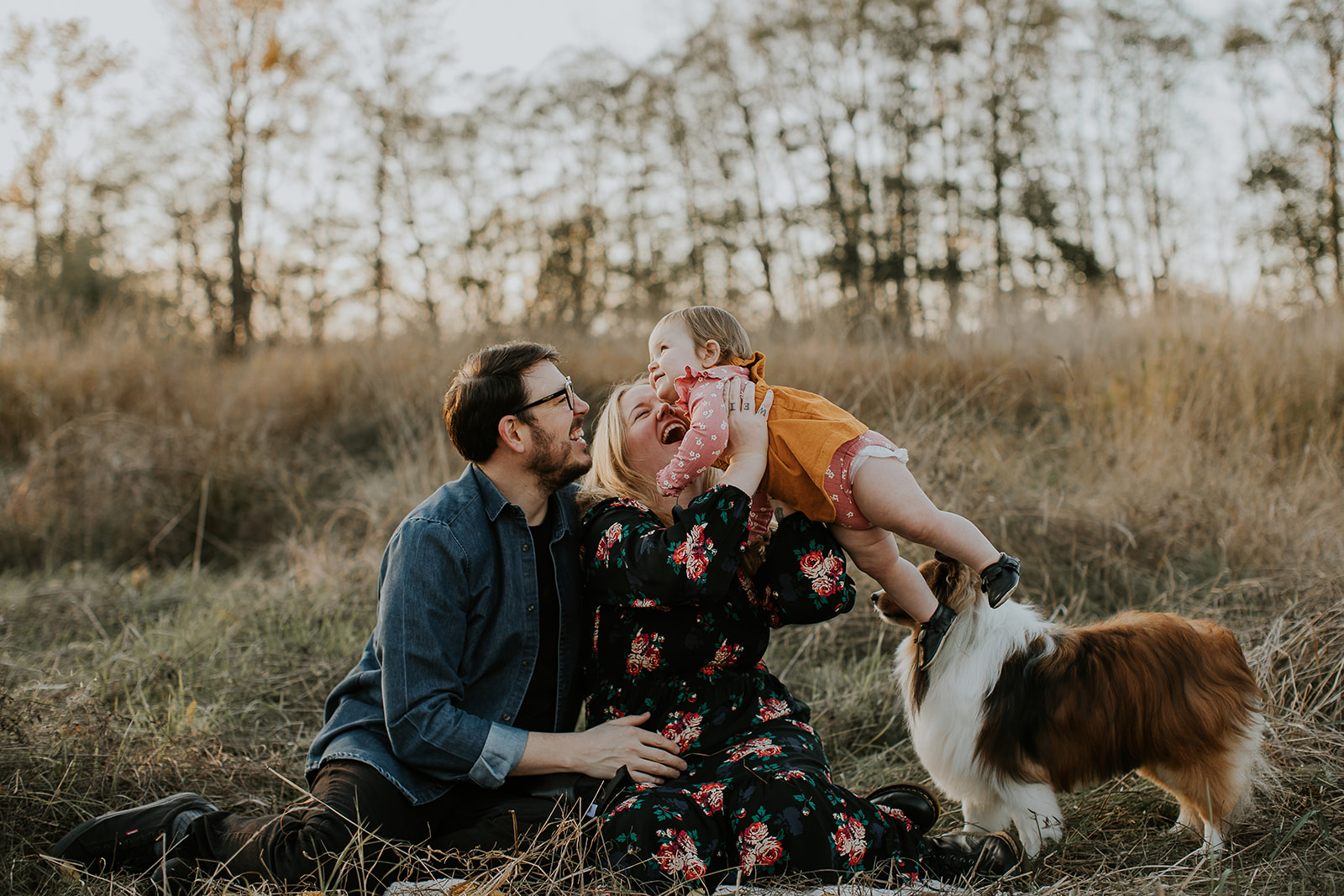 family shoot with dog 