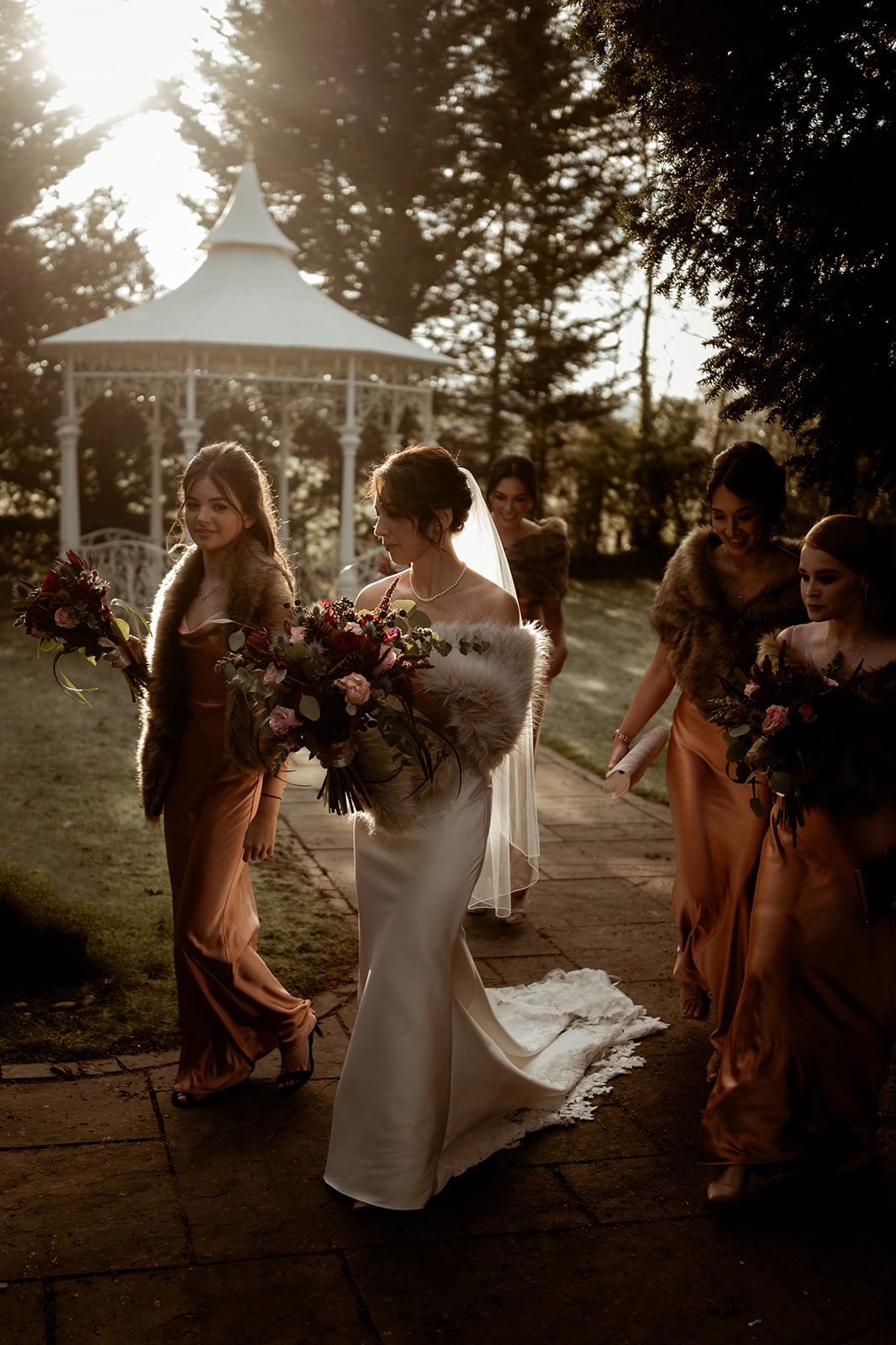 Bride and her bridesmaids at Faenol Fawr Country House Hotel